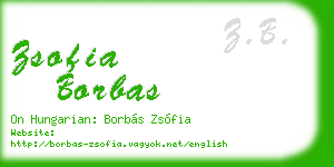 zsofia borbas business card